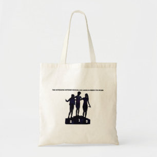 Winners Stand Above All On The Podium Tote Bag