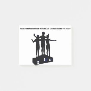 Winners stand above the rest post-it notes