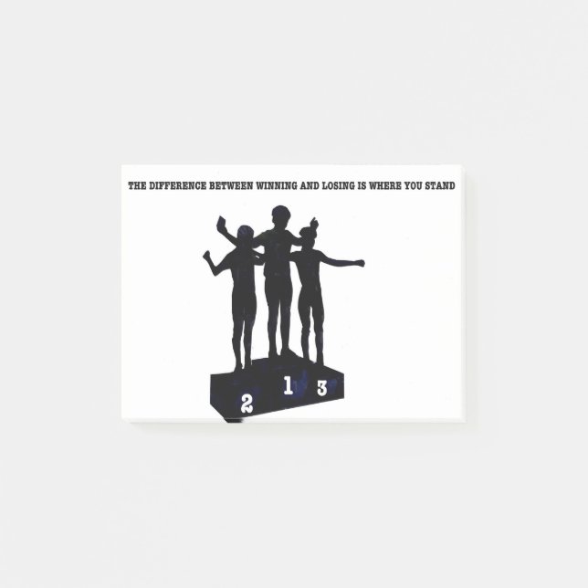 Winners stand above the rest post-it notes (Front)
