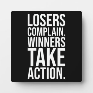 Winners Take Action Plaque