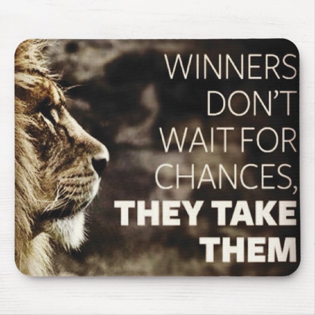 Winners Take Chances - Motivational Mouse Pad (Front)