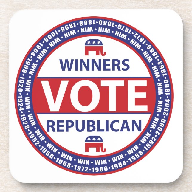 Winners Vote Republican Coaster (Front)