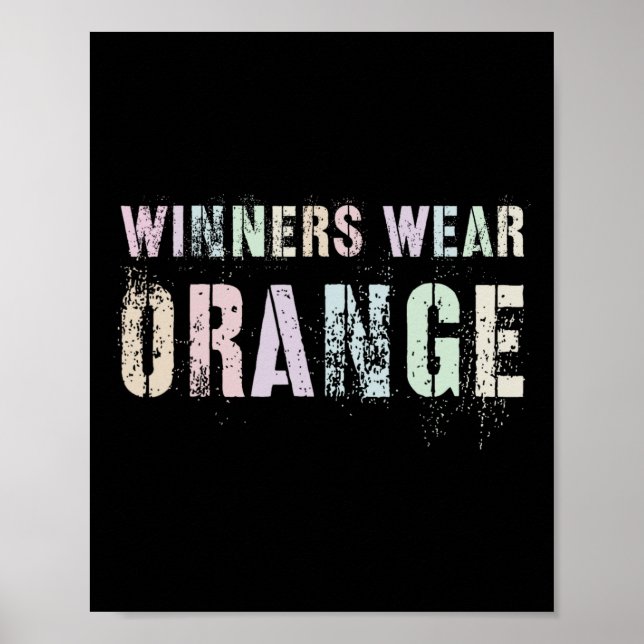WINNERS WEAR ORANGE Summer Camp Team Colour War Ga Poster (Front)