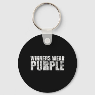 Winners Wear Purple Colour War Camp Team Game Key Ring