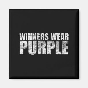 Winners Wear Purple Colour War Camp Team Game Magnet