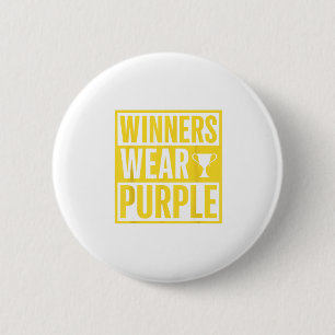 Winners Wear Purple School Sports Team Pride Game 6 Cm Round Badge