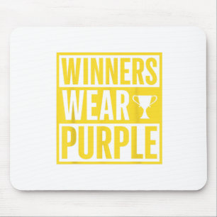 Winners Wear Purple School Sports Team Pride Game Mouse Pad