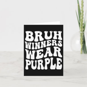 Winners Wear Purple Team Sports Day Game Spirit We Card
