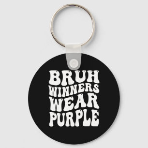 Winners Wear Purple Team Sports Day Game Spirit We Key Ring