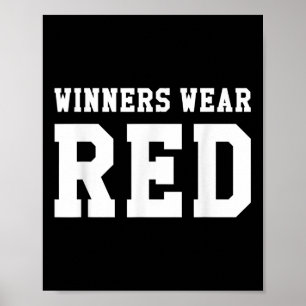 Winners Wear Red Camp Colour War Team Competition Poster