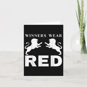 Winners Wear Red Funny Spirit Wear Team Game Colou Card