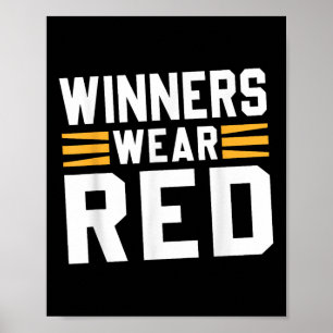 Winners Wear Red Team Colour War Camp Game Competi Poster