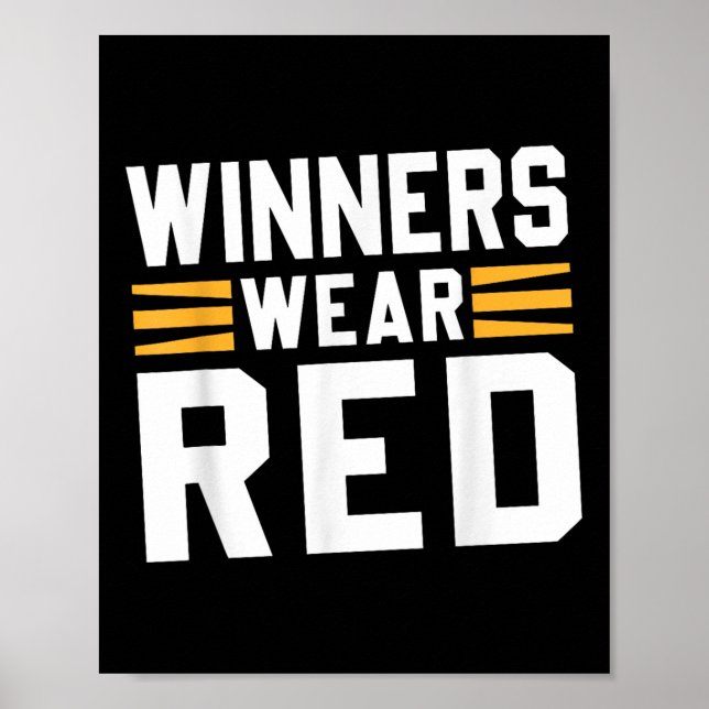 Winners Wear Red Team Colour War Camp Game Competi Poster (Front)