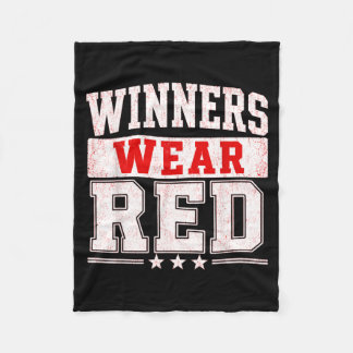 Winners Wear Red Team Spirit Week Colour War Sport Fleece Blanket