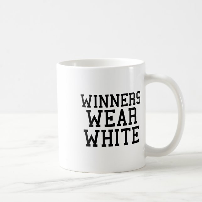 Winners Wear White Colour War Camp Team Game Compe Coffee Mug (Right)