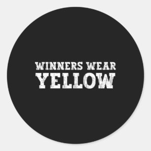 Winners Wear Yellow Colour War Camp Team Game Comp Classic Round Sticker