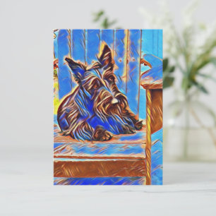 Winnie in Blue Thank You Card