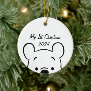 Winnie the Pooh 1st Christmas Ceramic Ornament