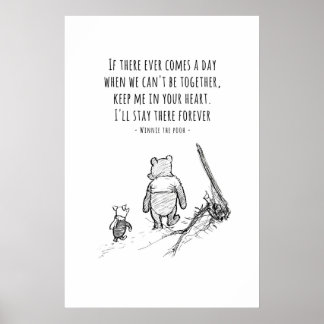 Winnie the Pooh and Piglet Quote Print Nursery