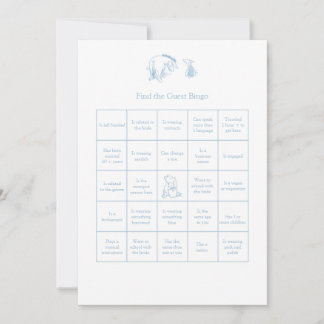 Winnie the Pooh Find the Guest Bingo Card