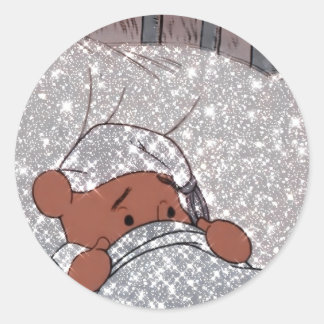 Winnie the Pooh glitter  Classic Round Sticker