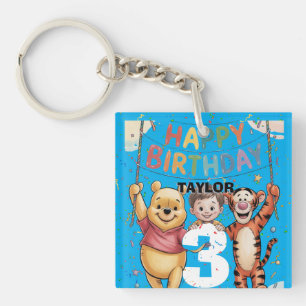 Winnie the Pooh   Happy Birthday Key Ring