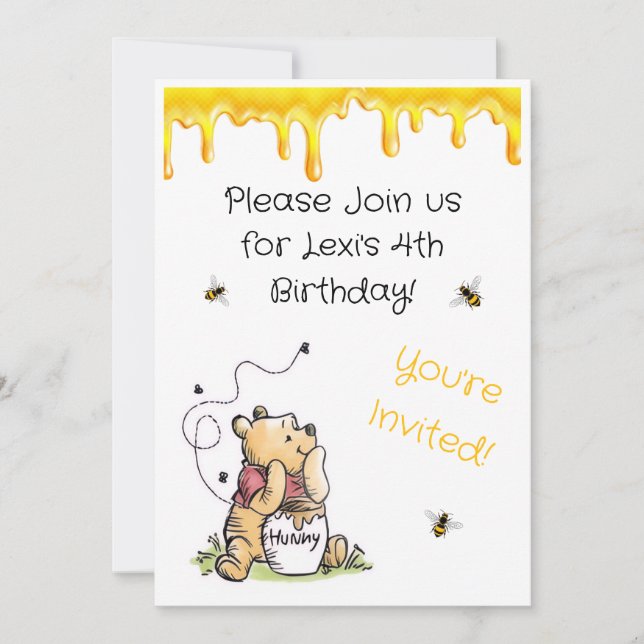 Winnie the Pooh Invitation (Front)