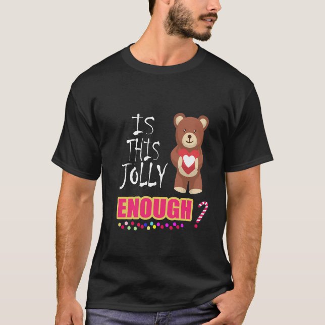Winnie The Pooh Is This Jolly Enough Christmas Tee (Front)