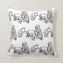 Winnie the Pooh Original sketch throw pillow
