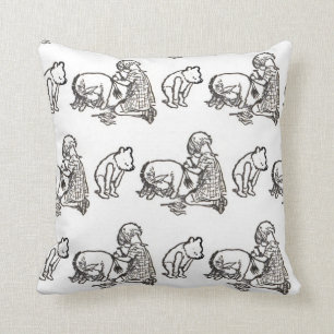 Winnie the Pooh Original sketch throw pillow