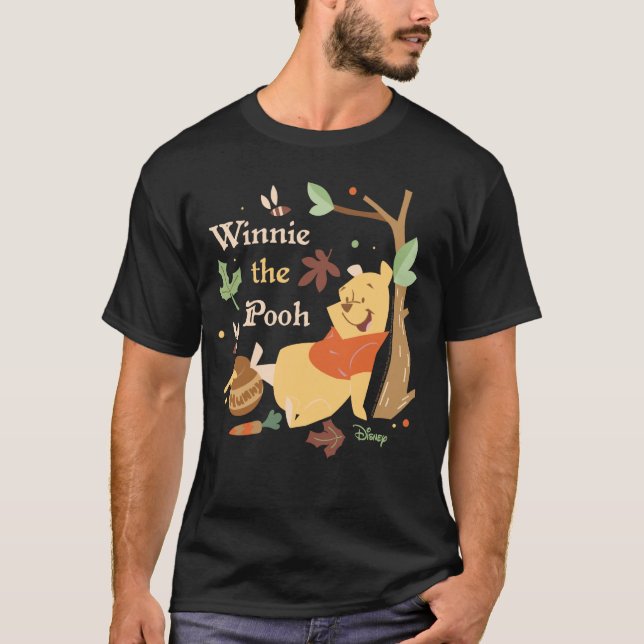 Winnie the Pooh - Pooh Bear Under Tree And Honey T-Shirt (Front)