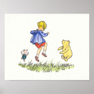 Winnie The Pooh- Practice Jumps Poster