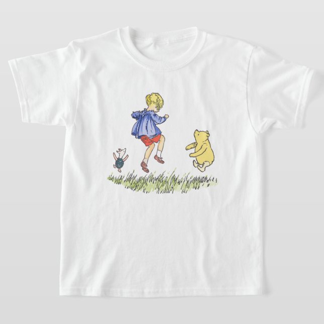 Winnie The Pooh- Practice Jumps! T-Shirt (Laydown)
