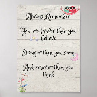 Winnie the Pooh quote Poster