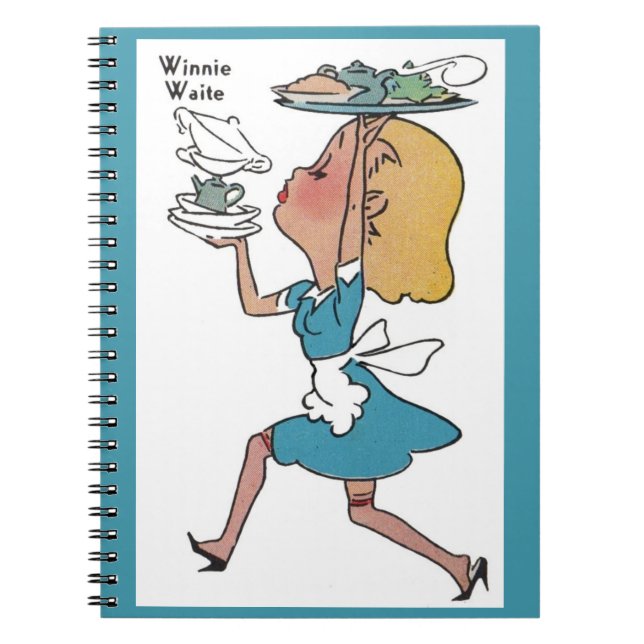 Winnie Waite the busy waitress Notebook (Front)