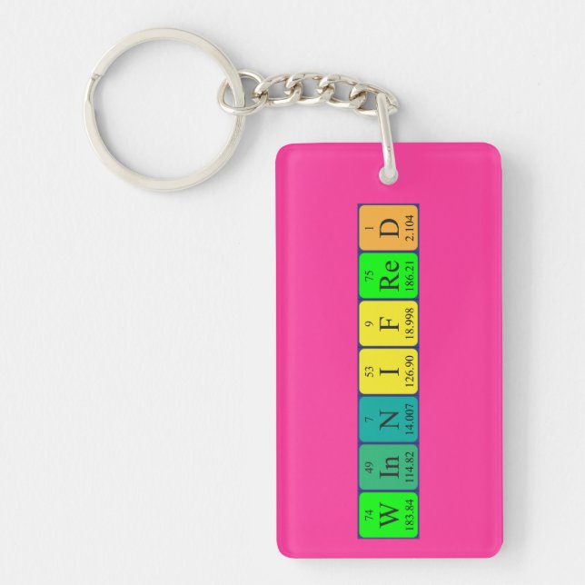 Winnifred periodic table name keyring (Front)