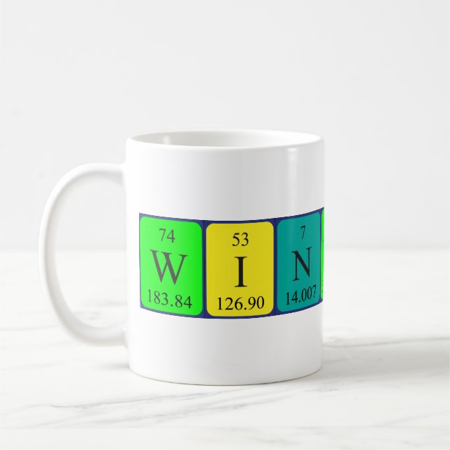 Winnifred periodic table name mug (Left)