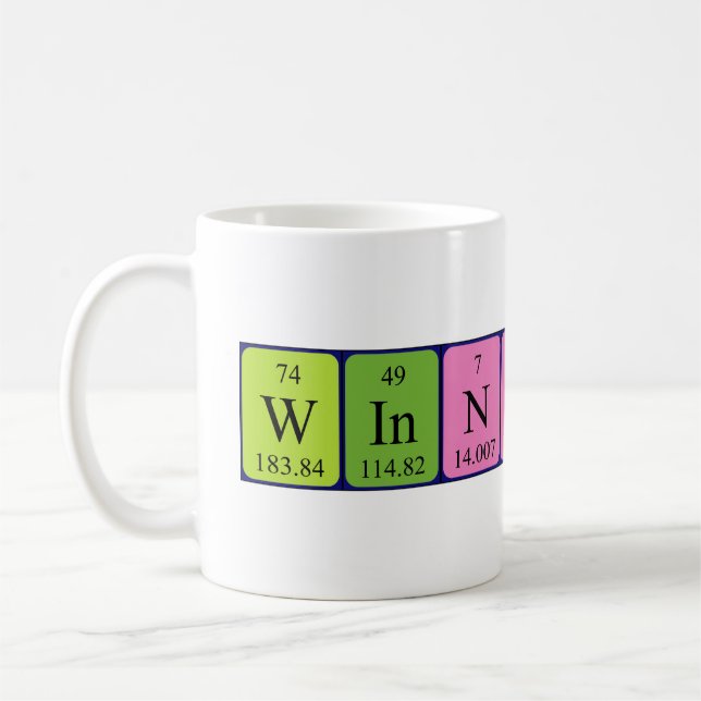 Winnifred periodic table name mug (Left)