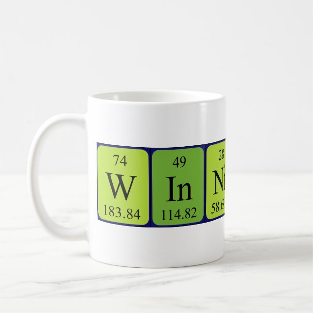 Winnifred periodic table name mug (Left)