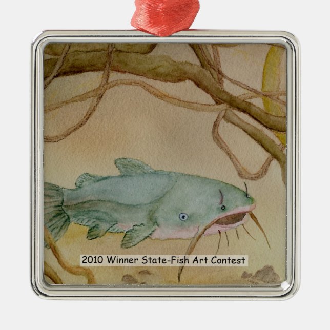 Winning Art By E. Nelson Grade 7 Metal Ornament (Front)