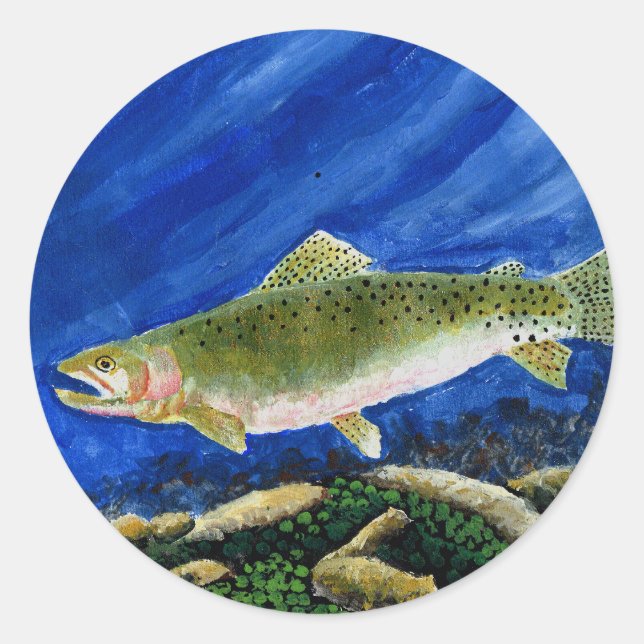 Winning Art By I. Walker Grade 4 Classic Round Sticker (Front)