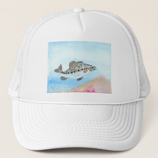 Winning artwork by E. Saliga, Grade 5 Trucker Hat (Front)