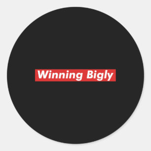 Winning Bigly Trump Words Vocabulary Politics Tee Classic Round Sticker