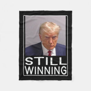 Winning - Funny Trump Mug Shot - Trump Mug Shot Fleece Blanket