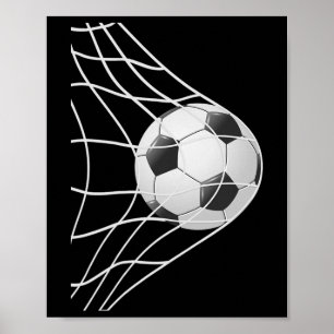 Winning Goal Soccer Byll Inside Net, Cool Soccer P Poster