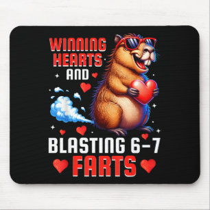 Winning hearts 67 meme capybara kids boys mouse pad