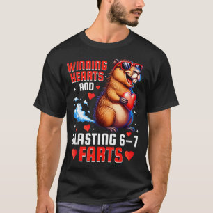 Winning hearts 67 meme capybara kids boys T-Shirt