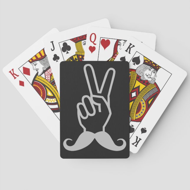 Winning Moustache custom colour playing cards (Back)