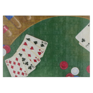 Winning Poker Hand Six Through Ten Cutting Board