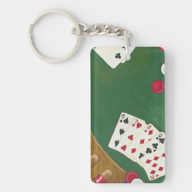 Winning Poker Hand Six Through Ten Key Ring (Front)